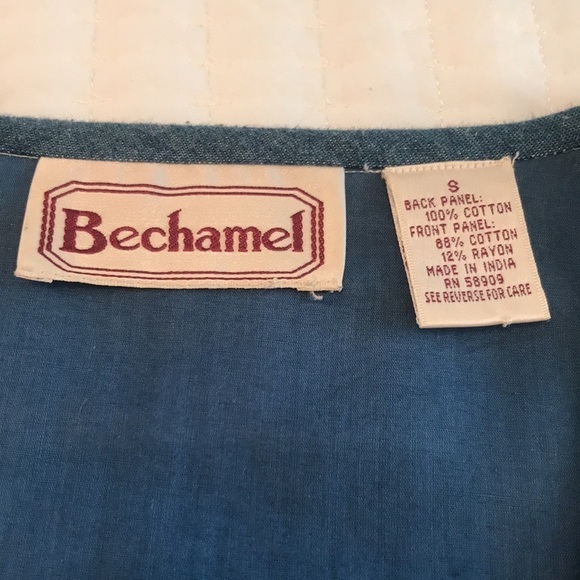 Rare Vintage Cottagecore Quilted Woven Denim Vest - Picture 11 of 14